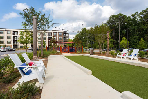 Tap in to the New Bocce Ball craze and Enjoy this Outdoor Game at Echo at North Pointe Center Apartment Homes, Alpharetta, GA 30009