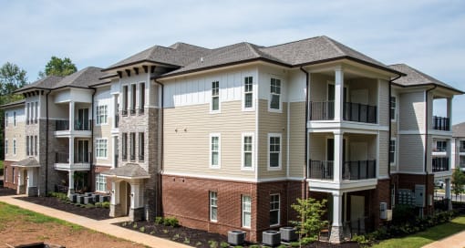 Building exterior at Fifth Street Place Apartments, Charlottesville, VA, 22903