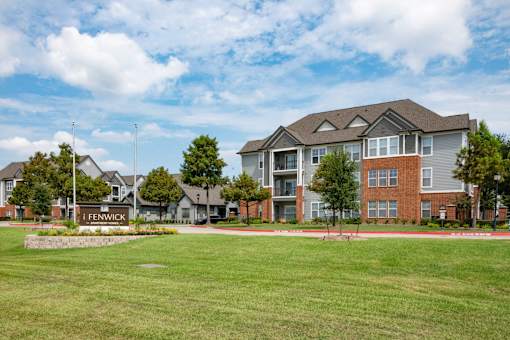 Lawn Area at The Fenwick Apartment Homes, Humble, Texas