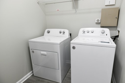 apartment laundry room at Legends at Chatham, Savannah, GA