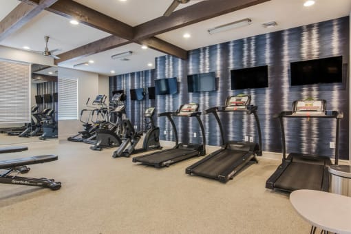 our state of the art gym is equipped with cardio equipment and televisions