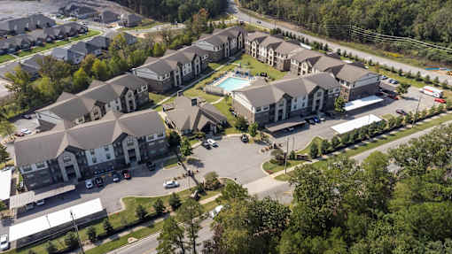 Bird's eye View of a Residential Complex at McKenzie Park Apartments, Little Rock, Arkansas