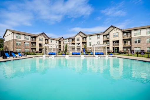 Blue Cool Swimming Pool at McKenzie Park Apartments, Little Rock, AR