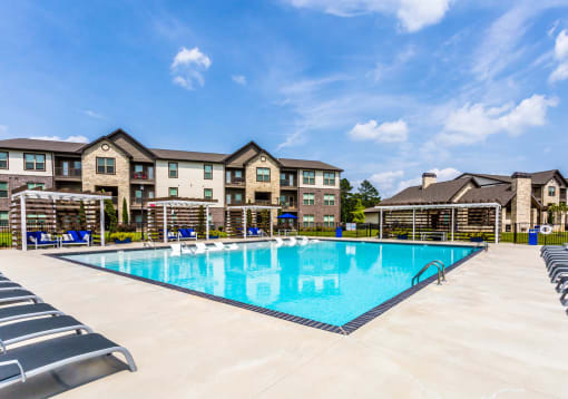 the swimming pool at our apartments