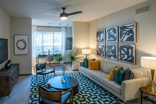 Model Living Room at Parc 1346, Chattanooga, Tennessee