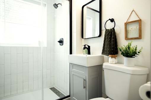 Modern Bathroom at Parkview Apartments, Memphis, TN