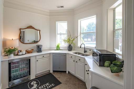 Trailside at greenline leaising office kitchen