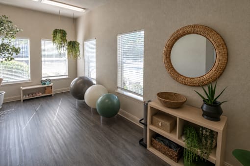 Trailside at Greenline yoga room