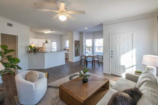 Bright Living Room at Trailside at Greenline, Cordova, TN, Tennessee