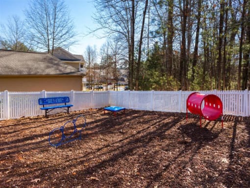 Dog Park Featuring Agility Equipment at St. Andrews Apartment Homes, Johns Creek, GA