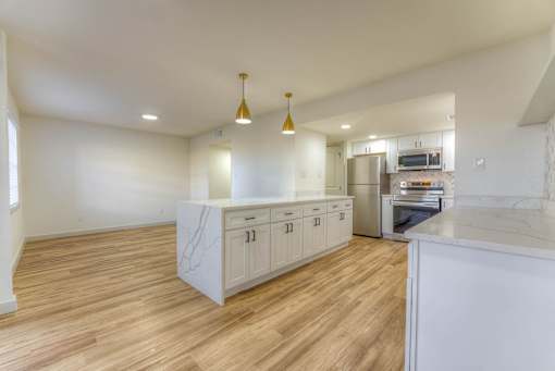 Open kitchen at The Garden District Apartments, Tennessee  