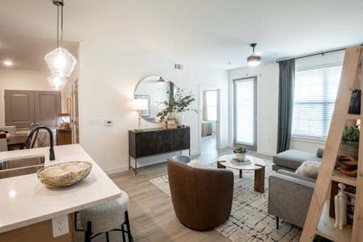 Model Living Kitchen at Grays Creek Apartments, Tennessee