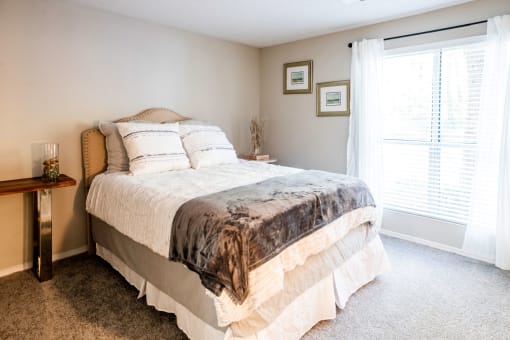 Main Bedroom with Large Window at Grove Point, Georgia, 30093