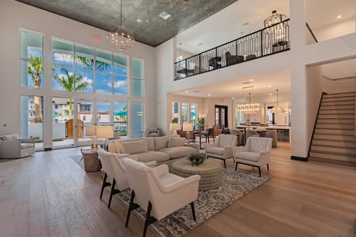 Modern farmhouse two-story clubhouse at The Harrison in Sarasota, FL 34243