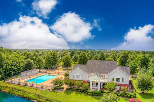 Aerial View Of Pool at Park at Forest Hill, Memphis, TN 38125