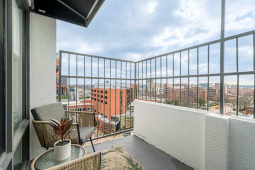 Outward Balcony at Iris Luxury Apartments, Memphis Tennessee  