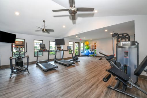 Large Fitness Center located at Addison on Cobblestone located in Fayetteville, GA 30215