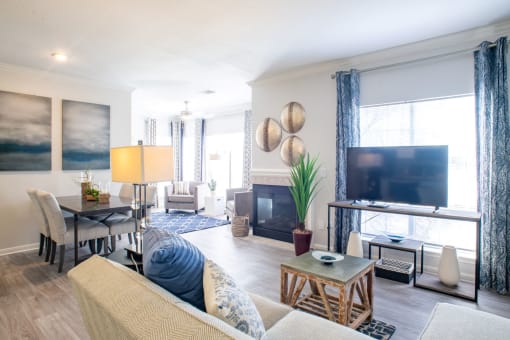 Model Living room and sunroom at  Lincoln at Wolfchase, Cordova TN 38016