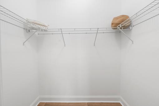 A wire shelf with container on it. at Manchester at Mansell, Georgia ,30076