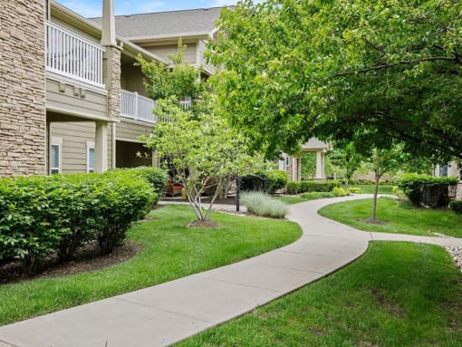 Walk path at Villas at Carrington Square, Overland Park, KS