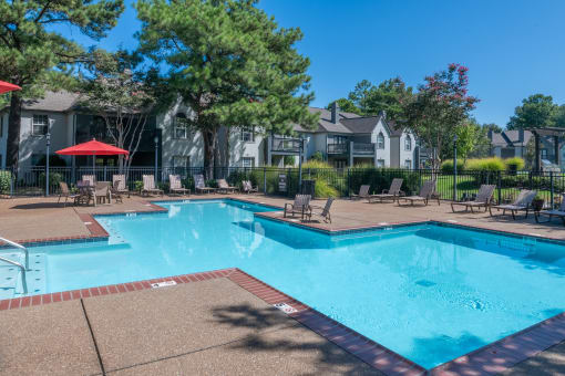 Resort Style Swimming Pool at The Addison at Collierville Apartments, Collierville, Tennessee