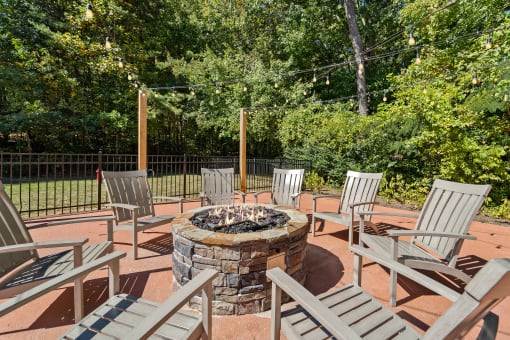 Fire Pit and Chairs at Rise at Signal Mountain, Chattanooga, TN, 37405