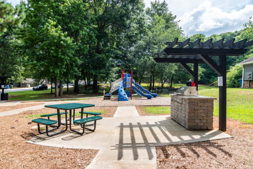Picnic Area With Grilling Facility  at Serene at Creekstone Apartments, Athens, GA