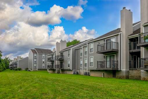 Row of Modern Apartment Buildings at Stewarts Ferry Apartments, Tennessee, 37214