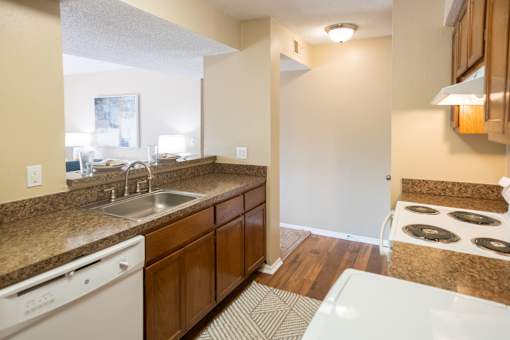 Kitchen with a White Dishwasher at Stewarts Ferry Apartments, Nashville