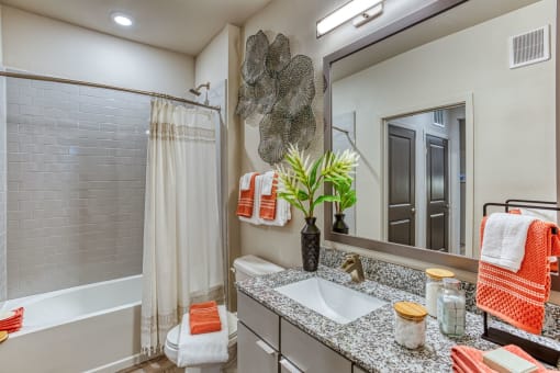 Large Soaking Tub In Master Bathroom at The Beck at Hidden River, Tampa, FL, Florida