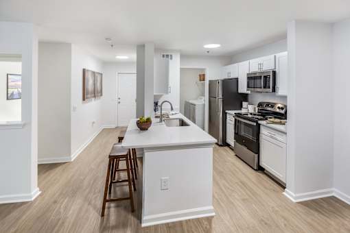 Contemporary Kitchen at The Dawson Cartersville Apartments, Cartersville, 30121