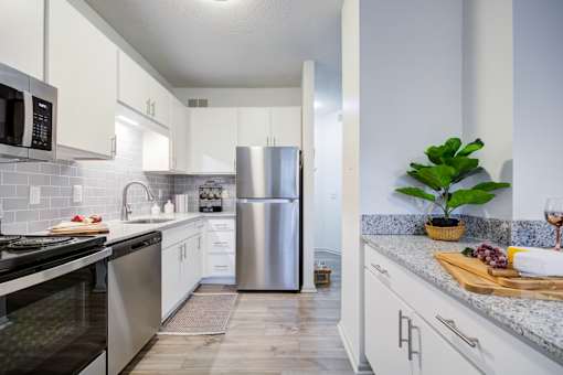 Kitchen Cabinetry at The Waters at Chenal Apartments, Arkansas, 72211