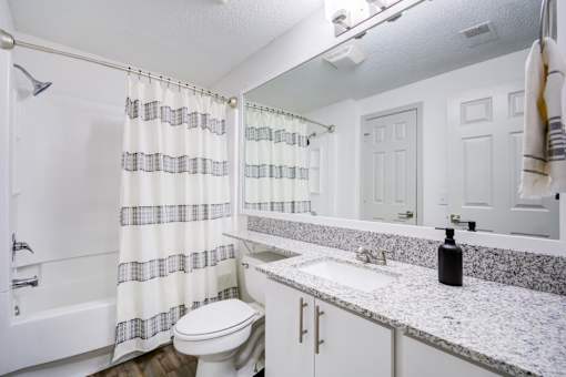 Bright Bathroom at The Waters at Chenal Apartments, Little Rock, AR, 72211