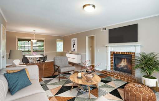 Model Living at Villas on Briarcliff, Georgia