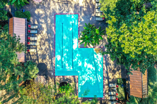 Aerial View Of Pool at The Retreat at Germantown, Tennessee