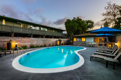 Swimming Pool With Relaxing Sundecks at 1038 on Second, Lafayette, CA, 94549