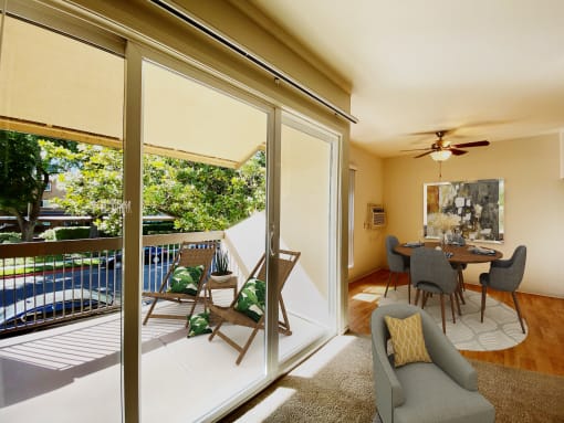 Dining Area With Patio View at Carriage House, Fremont, CA 94536