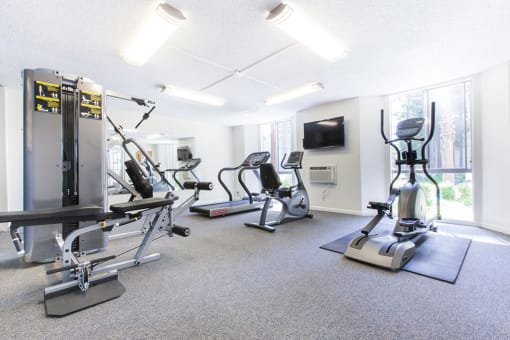 Fitness Center With Modern Equipment at Castlewood, California, 94596