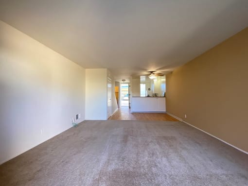 Living Room With Kitchen View at Diablo Pointe, Walnut Creek, CA