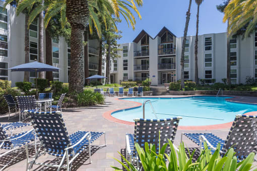 Swimming Pool with Lounge Seating at Castlewood, California, 94596