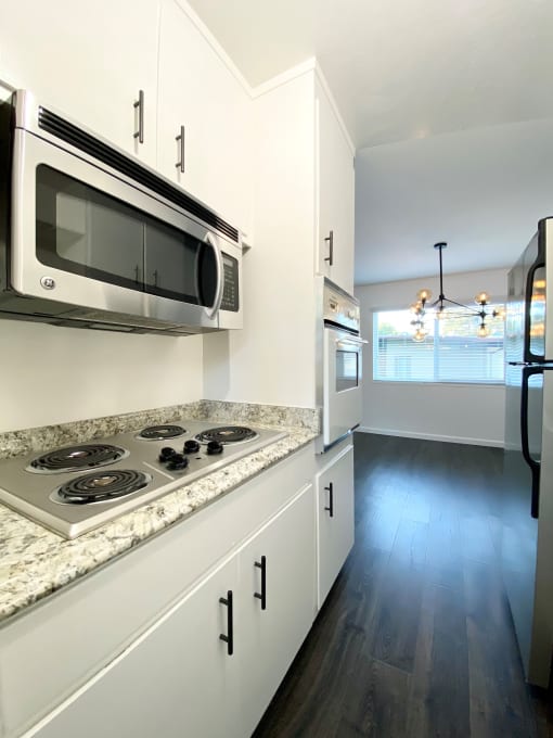 Kitchen with Stove Top and Microwave  at 2120 Valerga in Belmont, 94002