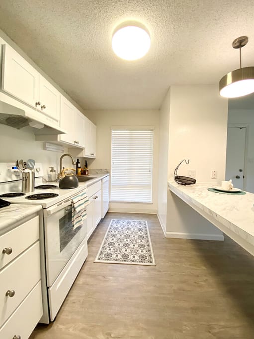 Kitchen With White Cabinetry And Appliances at Valley West, San Jose, CA, 95122