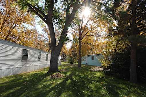 view of the home from the yard at Circle Park, Cheyenne, Wyoming