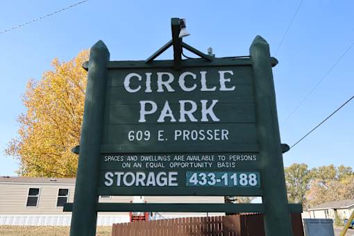 a sign for circle park in front of a house at Circle Park, Cheyenne, WY