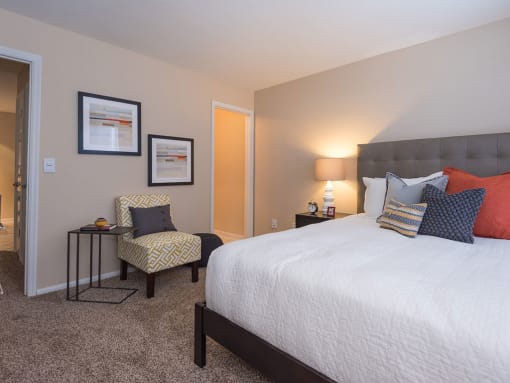 Gorgeous Bedroom at Reflection Cove Apartments in Manchester, MO