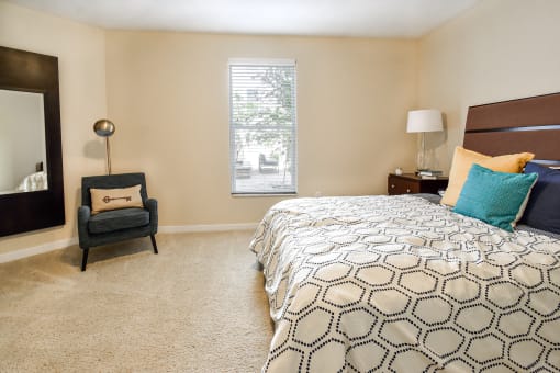 Corner Bedroom at Kenyon Square Apartments, Westerville, Ohio