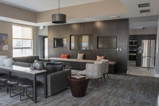 Renovated community room at The Pointe at St. Joseph Apartments, Indiana