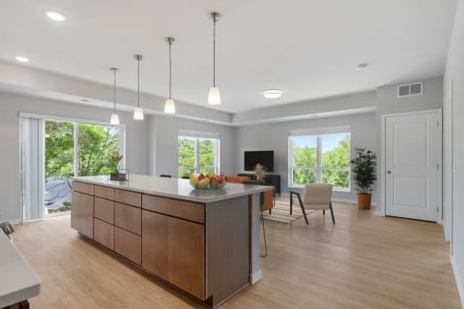 Living Room With Kitchen at The Aurilla, Cottage Grove, 55016