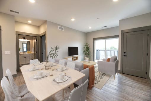 Dining & Living Room at The Commons at Rivertown, Grandville