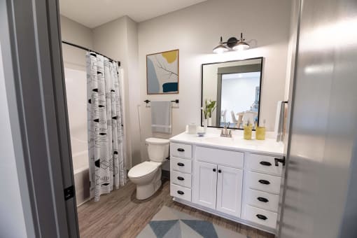 Bathroom with Modern Features at The Commons at Rivertown, Grandville